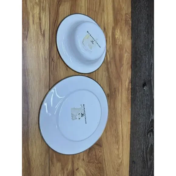 Mackenzie Childs CHICKEN Baby Plate & Bowl Set